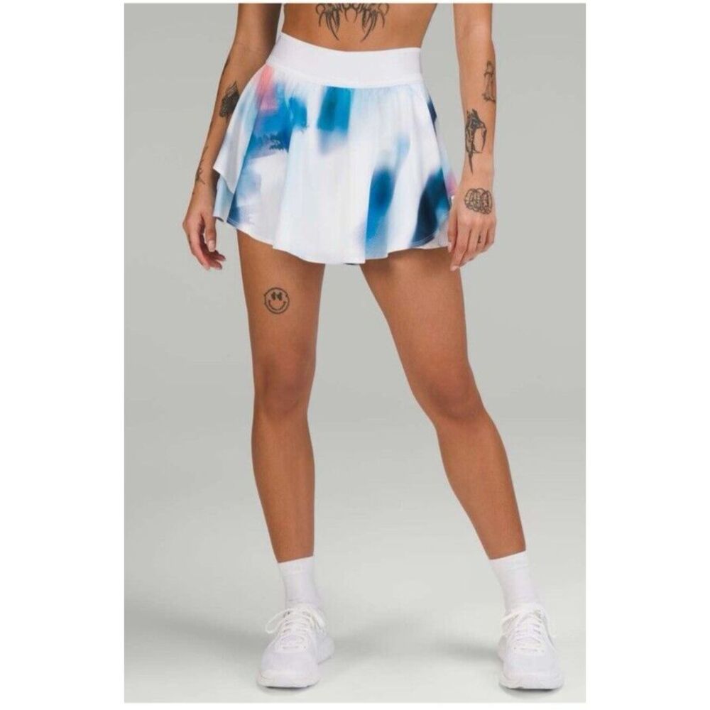 Lululemon Women Size 14 Court Rival HR Skort Baseline Wash Multicolor LW8AFZT